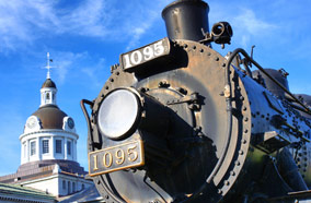 Get cheapest airfares to Canadian Pacific Railways historic locomotive in Kingston