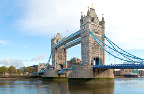 Get discount flights to Tower bridge in London